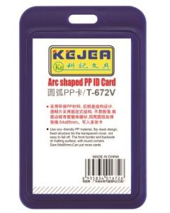 Suport PP tip arc, pentru carduri,  55 x  85mm, vertical, 5 buc/set, KEJEA - bleumarin