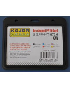 Suport PP tip arc, pentru carduri, 105 x  74mm, orizontal, 5 buc/set, KEJEA - negru