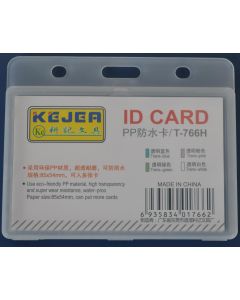 Suport PP water proof, pentru carduri,  85 x  55mm, orizontal, 5 buc/set, KEJEA - transparent