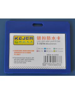 Suport PP water proof snap type, pentru carduri, 85 x 55mm, orizontal, 5 buc/set, KEJEA -bleumarin