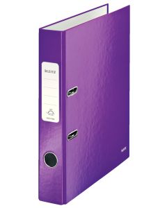 Biblioraft Leitz 180° WOW, carton laminat, partial reciclat, FSC, A4, 52 mm, mov