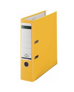 Biblioraft plastifiat PP Leitz 180°, partial reciclat FSC, A4 8 cm - galben