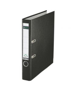 Biblioraft Leitz 180°, PP, partial reciclat, FSC, A4, 52 mm, negru