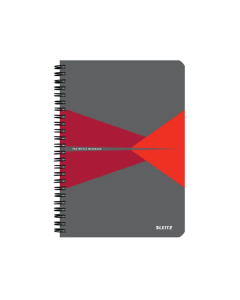 Caiet de birou LEITZ Office, carton laminat, certificare FSC, reciclabil, A5, 90 coli, cu spira, dic