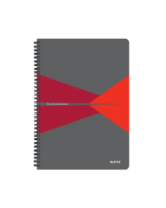 Caiet de birou LEITZ Office, PP, certificare FSC, reciclabil, A5, 90 coli, cu spira, matematica