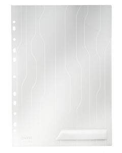 Mapa LEITZ CombiFile, cu eticheta, PP, A4, 200 mic, 40 coli, pre-perforata, 5 buc/set, transparent