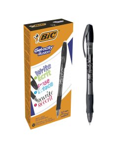 ROLLER 0.7MM NEGRU GEL-OCITY ILLUSION BIC