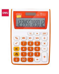 CALCULATOR BUZUNAR 12DIG ALB-PORTOCALIU 1122 DELI