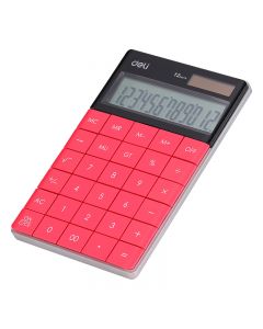 CALCULATOR BIROU 12DIG MODERN ROSU DELI