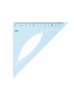 ECHER 12CM 45GRADE ALBASTRU TRANSPARENT DELI