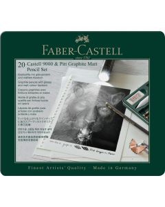 SET 20 BUC CREION GRAFIT MAT + CASTELL 9000 FABER-CASTELL