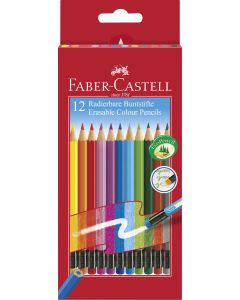 CREIOANE COLORATE 12 CULORI CU GUMA ECO FABER-CASTELL