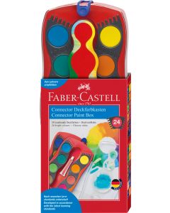 ACUARELE 24 CULORI ROSII CONNECTOR FABER-CASTELL