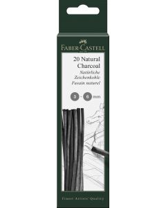 CUTIE 20 BUC CARBUNE NATURAL PITT MONOCHROME 3-6MM FABER-CASTELL