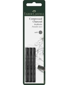 BLISTER 3 BUC CARBUNE PRESAT PITT MONOCHROME SOFT FABER-CASTELL