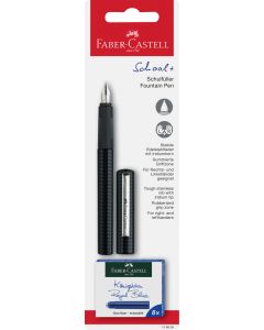 BLISTER STILOU SCOLAR CARBON + 6 CARTUSE FABER-CASTELL