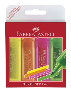 TEXTMARKER SET 4 SUPERFLUORESCENT 1546 FABER-CASTELL