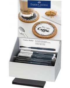 DISPLAY 50 BUC MARKER CREATIV ALB&NEGRU FABER-CASTELL