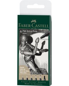 PITT ARTIST PEN SET 6 BUC 0.05, 0.1, 0.3, 0.5, 0.7, 0.15 FABER-CASTELL