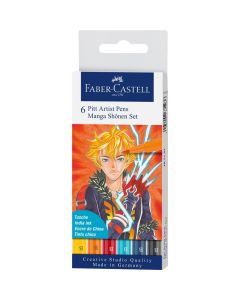 PITT ARTIST PEN MANGA SET 6 SHONEN 2019FABER-CASTELL