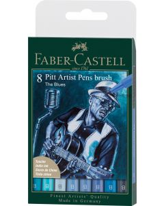 PITT ARTIST PEN SET 8 BUC ALBASTRU 2022 FABER-CASTELL