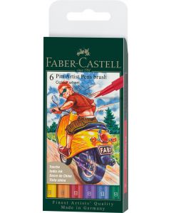 PITT ARTIST PEN SET 6 BUC CULORI DE BAZA 2022 FABER-CASTELL