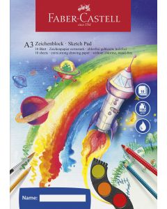 BLOC DESEN A3 10 FILE 100G/MP FABER-CASTELL