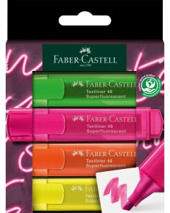 TEXTMARKER SET 4 SUPERFLUORESCENT GEN Z CUTIE CARTON FABER-CASTELL