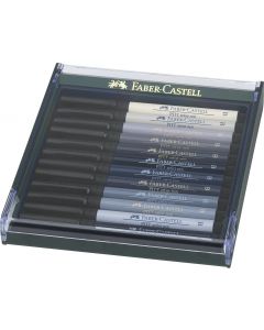CUTIE 12 CULORI PITT ARTIST PEN NUANTE DE GRI FABER-CASTELL