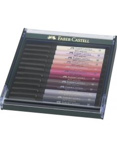 CUTIE 12 CULORI PITT ARTIST PEN TONURILE PIELII FABER-CASTELL