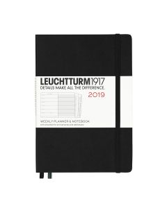 AGENDA SAPTAMANALA+CAIET A5 2019 NEGRU LEUCHTTURM