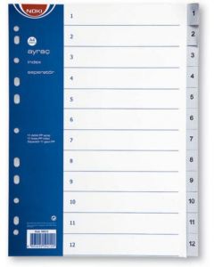 SEPARATOARE INDEX PLASTIC 1-12 NOKI