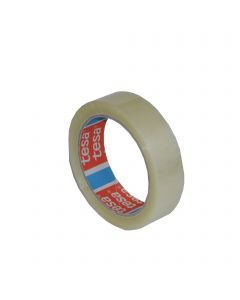 BANDA ADEZIVA TRANSPARENTA 66M 25MM ADEZIV CAUCIUC SINTETIC TESA