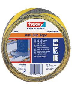 BANDA ADEZIVA ANTIALUNECARE GALBEN/NEGRU 15M 50MM TESA