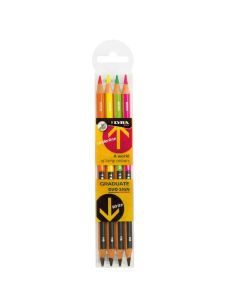 Creioane colorate LYRA Graduate Duo Sign, 2 capete, 4 buc/blister