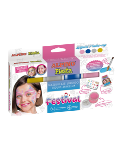 Set ALPINO Festival Liquid Make-up, 4 culori x 10gr + pensula