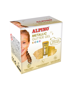 Make-up lichid, 14ml, ALPINO Metallic Glitter - auriu