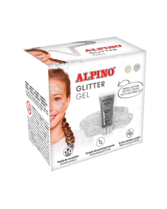 Make-up lichid, 14ml, ALPINO Glitter - argintiu