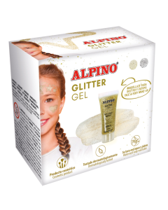 Make-up lichid, 14ml, ALPINO Glitter - auriu