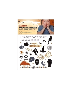 Set tatuaje metalice, ALPINO Halloween - negru, argintiu, portocaliu