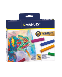Set creta pastelata-Manley, culori variate-24 buc/cutie