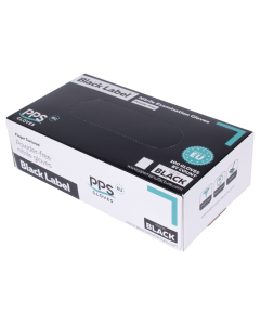 Manusi nitril PPS, unica folosinta, 100 buc/cutie - negre - marime S