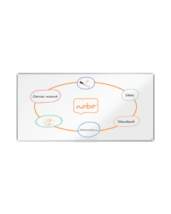 Tabla NOBO Premium Plus, otel lacuit, 200x100 cm, magnetica, include marker si tavita, alb