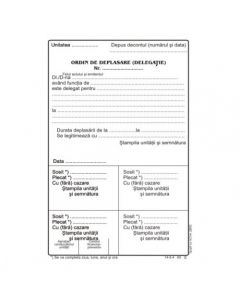 Ordin deplasare MODEL VECHI A5, 100 coli/carnet - vertical