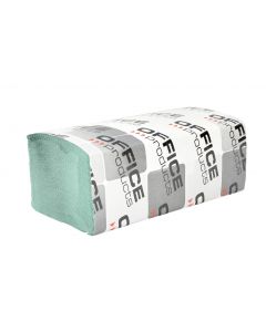 Office Products servetele ZZ hartie reciclata verde, 23x23cm, 1 strat, 200buc/pachet, 20pachete/cutie