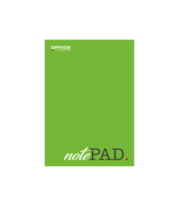 Blocnotes A5,  50 file - 60gsm, lipit pe latura mica, coperta verde, Office Products - matematica