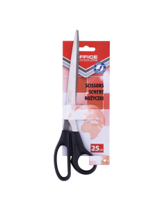 Foarfeca otel, 25cm, Office Products - maner negru