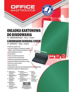 Coperta carton lucios 250g/mp, A4, 100/top, Office Products - verde