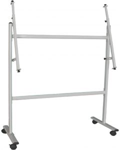 Stand metalic pentru panouri de la 90 x 120cm pana la 120 x 240cm, pe rotile, Optima