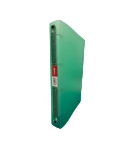 Caiet mecanic 4 inele - D25mm, coperti flexibile PP, Optima Flex - verde transparent